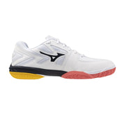 MIZUNO WAVE CLAW EL 2 UNISEX Badminton Shoes - White/Baritone Blue/Calypso Coral - Gem Sports