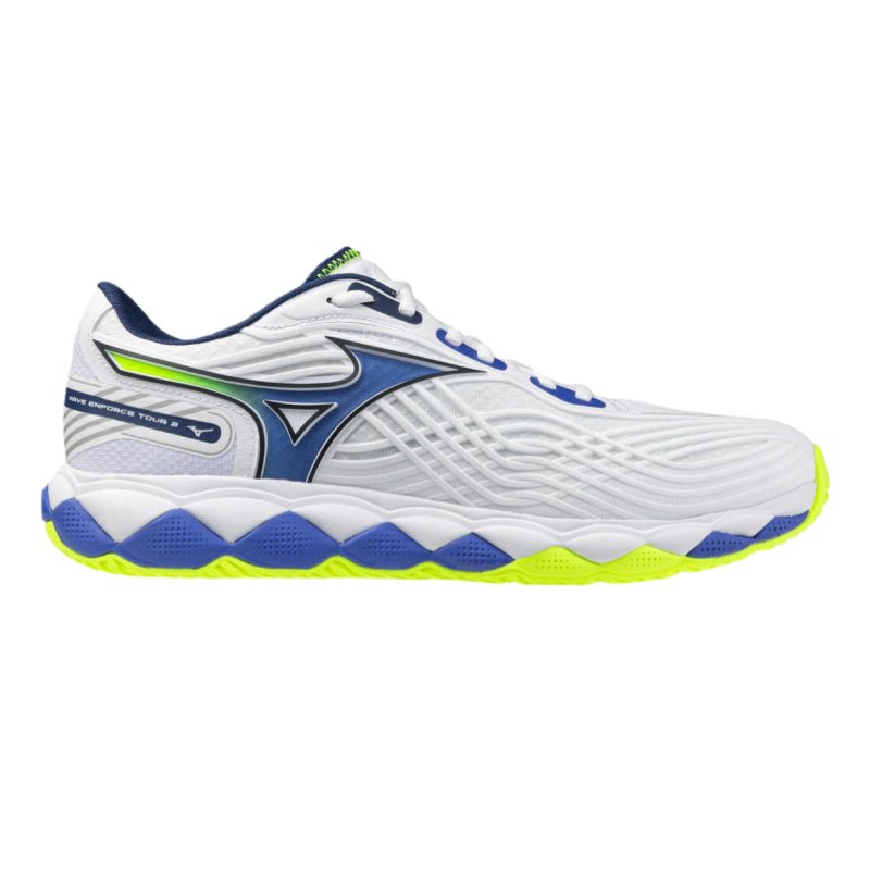 MIZUNO WAVE ENFORCE TOUR 2 AC MEN'S Tennis Shoes - White Lightning Yellow - Gem Sports