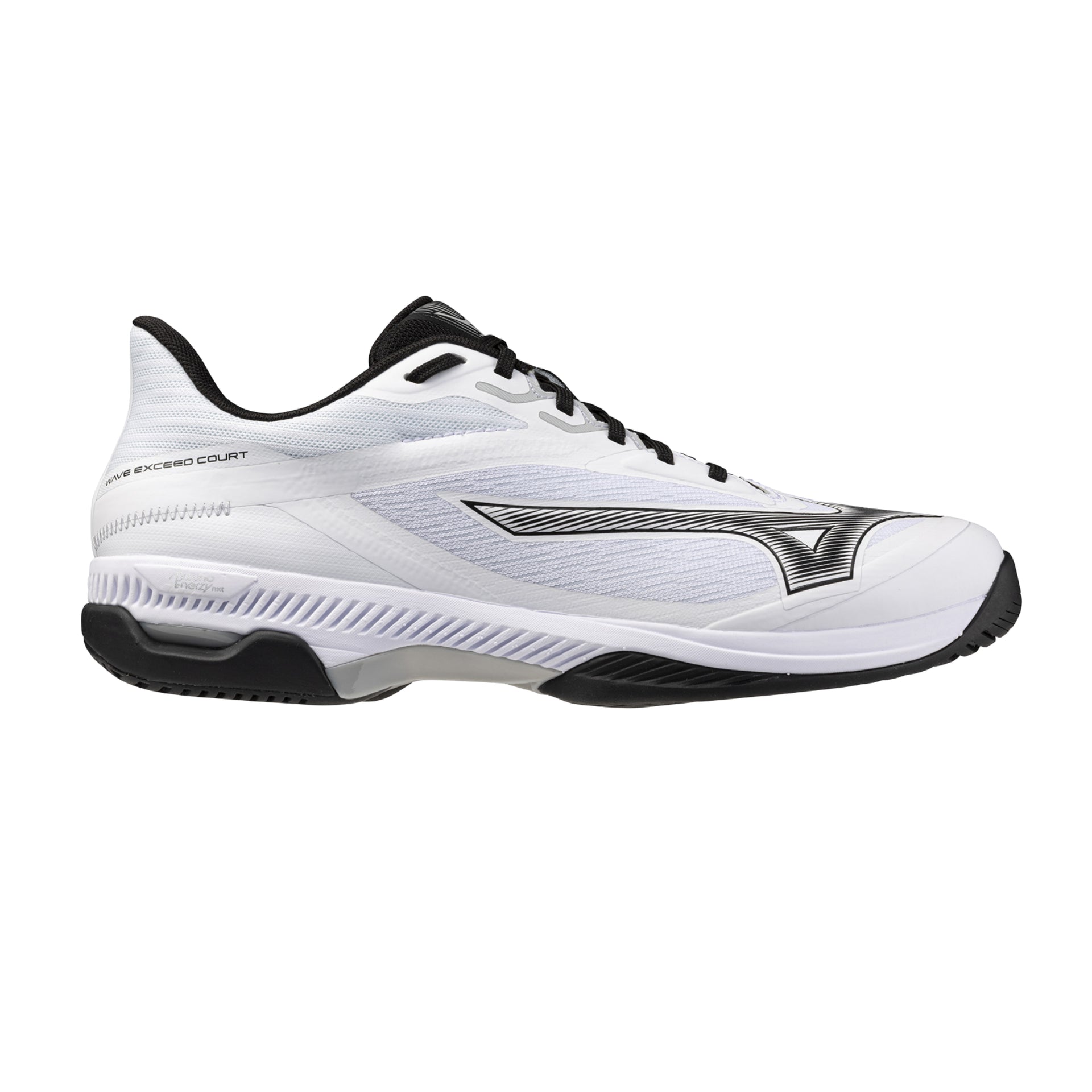 MIZUNO WAVE EXCEED COURT AC MEN'S Tennis Shoes - White/Black/Harbor Mist - Gem Sports
