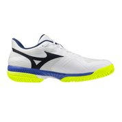MIZUNO WAVE EXCEED COURT AC MEN'S Tennis Shoes - White/Dazzling Blue/Lightning Yellow - Gem Sports
