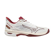 MIZUNO WAVE EXCEED TOUR 5 AC WOMEN'S Tennis Shoes White/Cabernet/Papyrus - Gem Sports