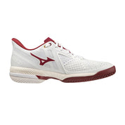 MIZUNO WAVE EXCEED TOUR 5 AC WOMEN'S Tennis Shoes White/Cabernet/Papyrus - Gem Sports