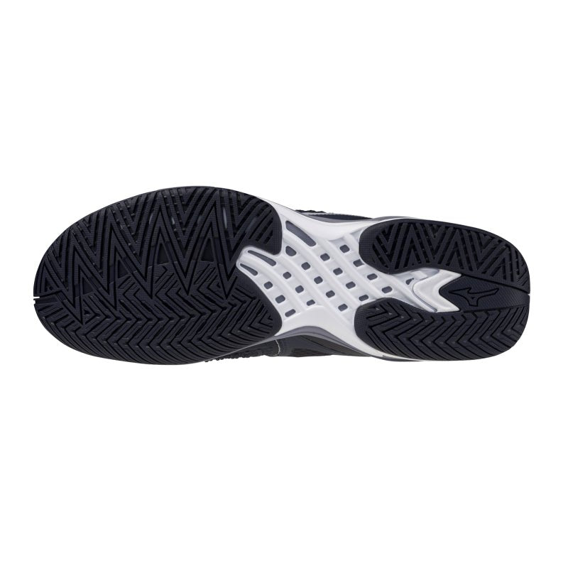MIZUNO WAVE EXCEED TOUR 6 AC MEN'S Tennis Shoes - Odyssey Grey/White/Blue Granite - Gem Sports