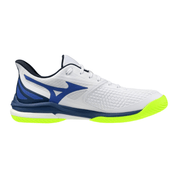 MIZUNO WAVE EXCEED TOUR 7 AC MEN'S Tennis Shoes - White/Dazzling Blue/Lightning Yellow - Gem Sports