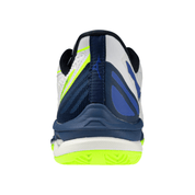 MIZUNO WAVE EXCEED TOUR 7 CC MEN'S Tennis Shoes - White/Dazzling Blue/Lightning Yellow - Gem Sports