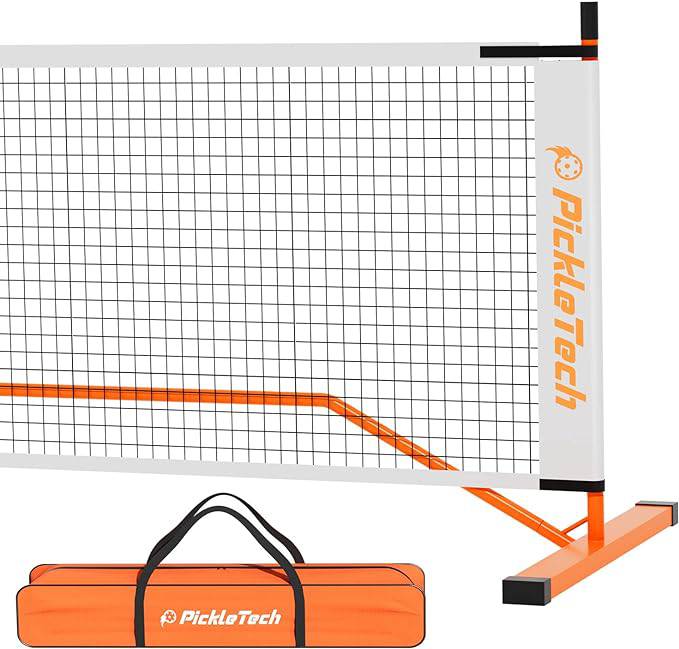 PickleTech 3.0 Portable Pickleball Net System 22FT Orange - Gem Sports