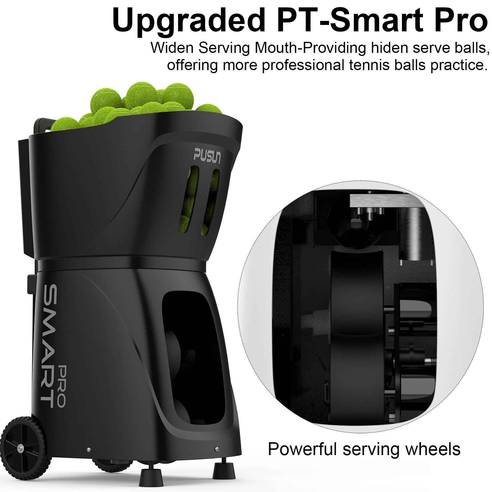 PUSUN PT - Smart Pro Tennis Ball Machine - Gem Sports