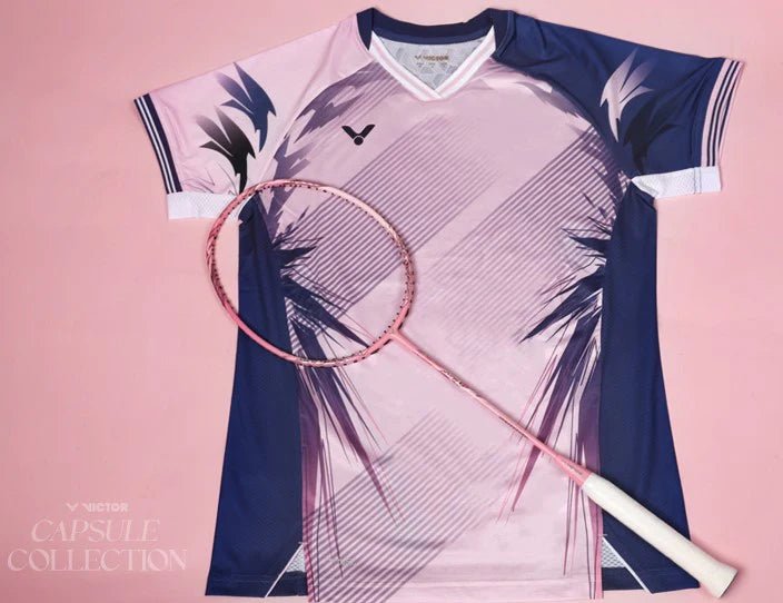 VICTOR 2025 CAPSULE Collection MEN'S Tournament T-Shirt T - 50007CPS IB - Pink/Navy - Gem Sports