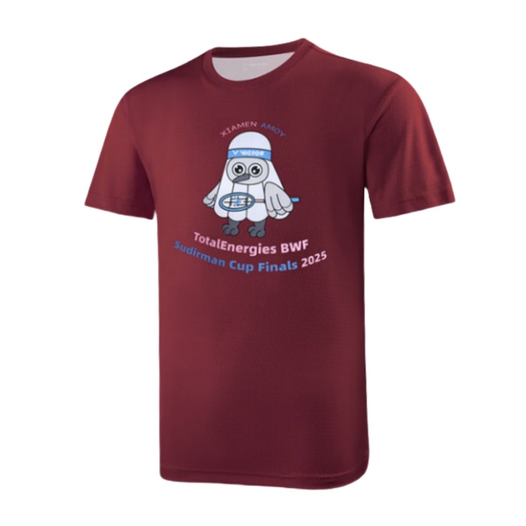 VICTOR 2025 Sudirman Cup Finals UNISEX T-Shirt T - SC2504 D - Wine Red - Gem Sports