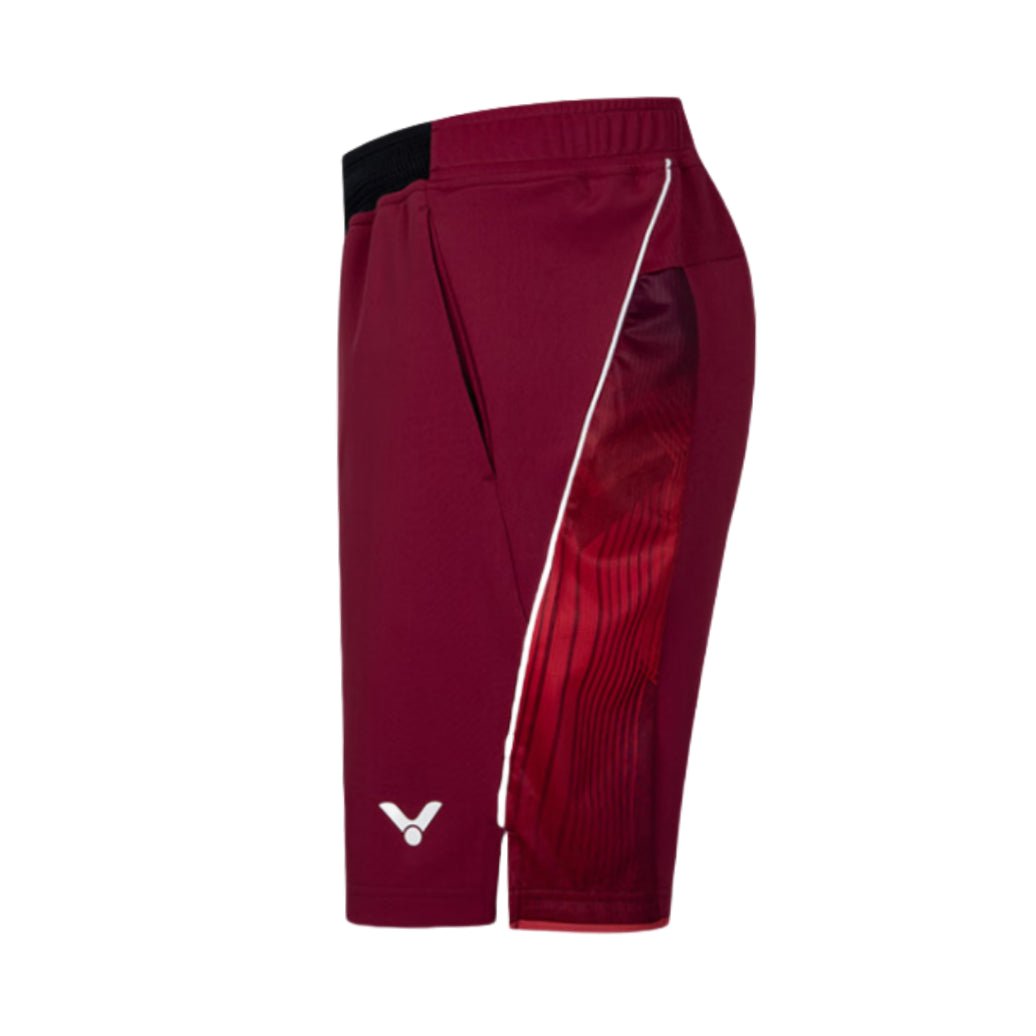 VICTOR 2025 Tournament Series Unisex Shorts - R - 55211 - D Maroon - Gem Sports