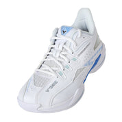 VICTOR A550 - AM UNISEX Badminton Shoes - White/Light Blue - Gem Sports
