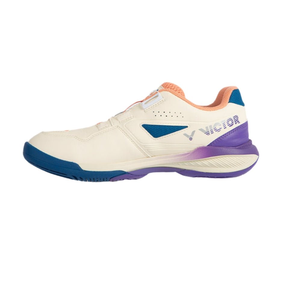 VICTOR A810 Badminton Shoes LJ - Antique White/Medium Purple UNISEX - Gem Sports