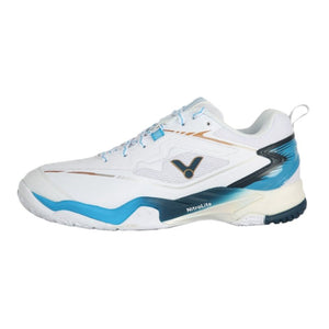VICTOR A830NLite - AF WIDE Unisex Badminton Shoes - White/Mykonos Blue - Gem Sports