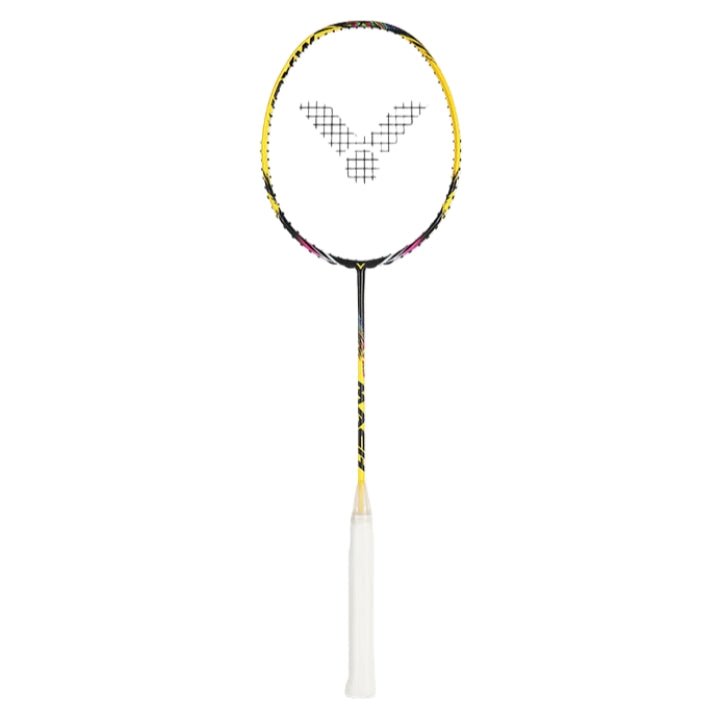 VICTOR AuraSpeed 25 MACH (E - Yellow) 4U/G5 Badminton Racquet – Unstrung & Free Grip - Gem Sports