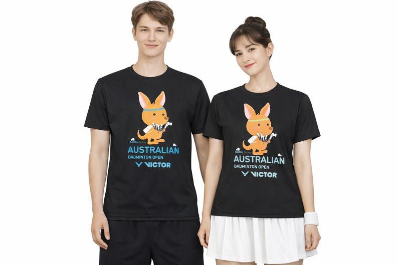 VICTOR Australian Badminton Open Souvenir T-Shirt T - ABO2501 C - Black - Gem Sports