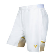 VICTOR LZJ Limited Unisex Knitted Shorts R - 55201 AW - White/Gold - Gem Sports