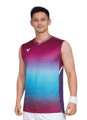 VICTOR LZJ Limited Unisex Knitted Sleeveless Top T - 55003 D - Maroon - Gem Sports