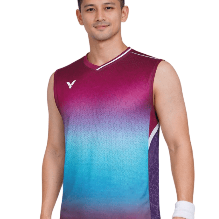 VICTOR LZJ Limited Unisex Knitted Sleeveless Top T - 55003 D - Maroon - Gem Sports