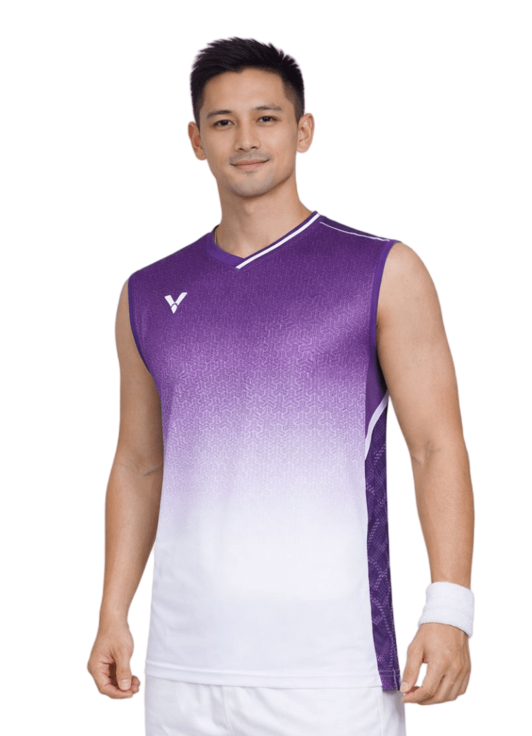 VICTOR LZJ Limited Unisex Knitted Sleeveless Top T - 55003 J - Purple - Gem Sports