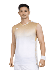 VICTOR LZJ Limited Unisex Knitted Sleeveless Top T - 55003 W - Gold - Gem Sports