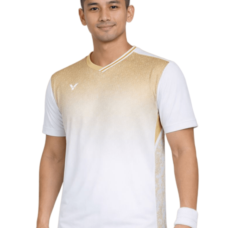 VICTOR LZJ Limited Unisex Knitted T-Shirt T - 55002 W - Gold - Gem Sports