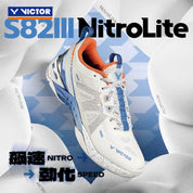 VICTOR S82III NitroLite Badminton Shoes L - Lunar White UNISEX - Gem Sports