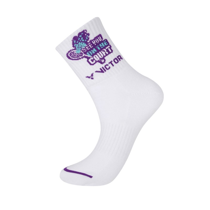 VICTOR Sports Socks SK1013 A White - Gem Sports