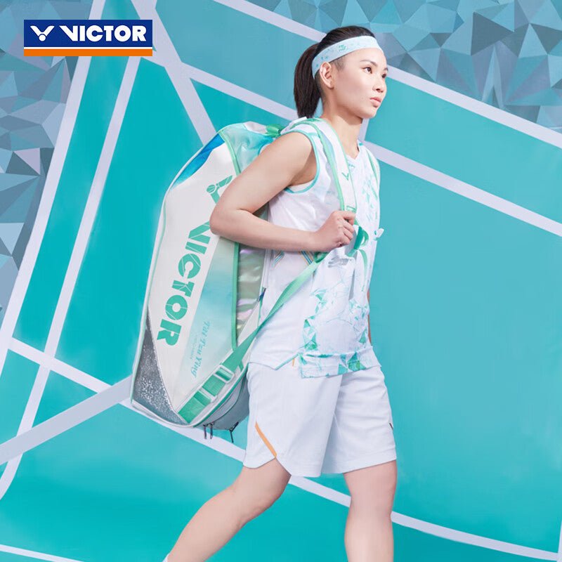 VICTOR TAI TZU YING Tribute Collection Racquet Bag (6pcs) BR5233TTY AR - Bright White/Cockatoo Green - Gem Sports