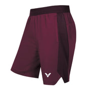 VICTOR Tournament Series Unisex Knitted Shorts R - 55200 D - Maroon - Gem Sports