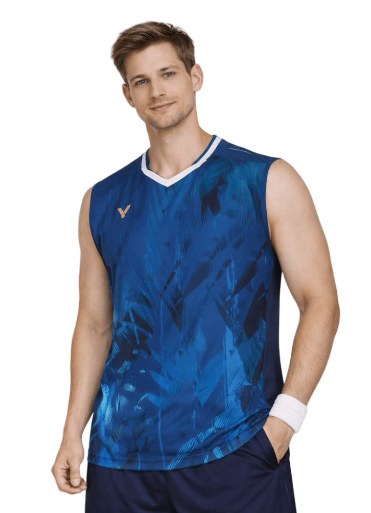 VICTOR Tournament Series Unisex Knitted Sleeveless Top T - 55001 B - Navy - Gem Sports