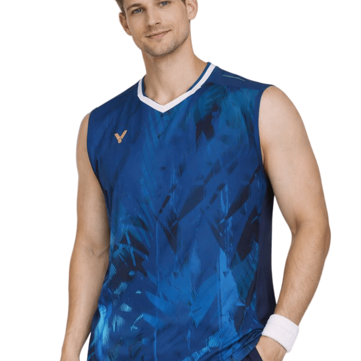 VICTOR Tournament Series Unisex Knitted Sleeveless Top T - 55001 B - Navy - Gem Sports