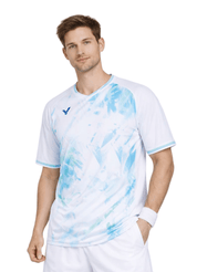 VICTOR Tournament Series Unisex Knitted T-Shirt T - 55000 A - White - Gem Sports