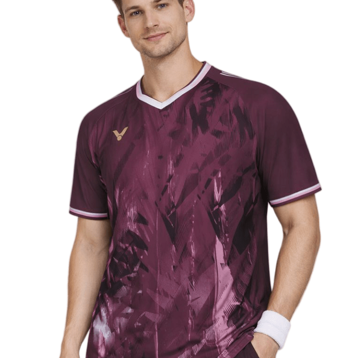VICTOR Tournament Series Unisex Knitted T-Shirt T - 55000 D - Maroon - Gem Sports