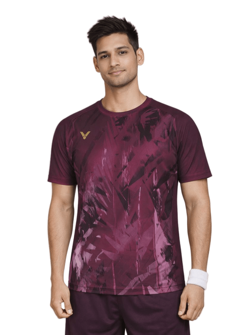 VICTOR Tournament Series Unisex Knitted T-Shirt T - 55000TD D – Maroon (Fan Edition) - Gem Sports