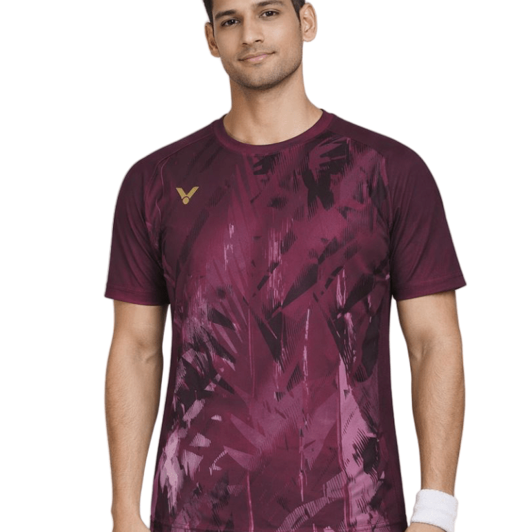VICTOR Tournament Series Unisex Knitted T-Shirt T - 55000TD D – Maroon (Fan Edition) - Gem Sports
