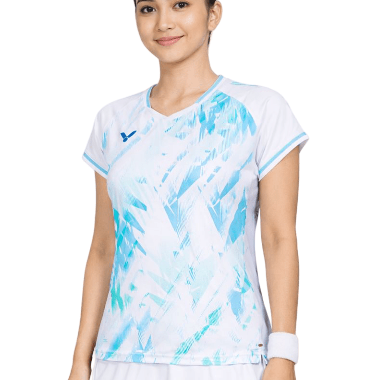 VICTOR Tournament Series Women's Knitted T-Shirt T - 56000 A - White - Gem Sports