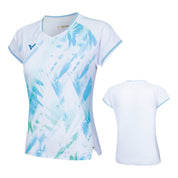 VICTOR Tournament Series Women's Knitted T-Shirt T - 56000 A - White - Gem Sports