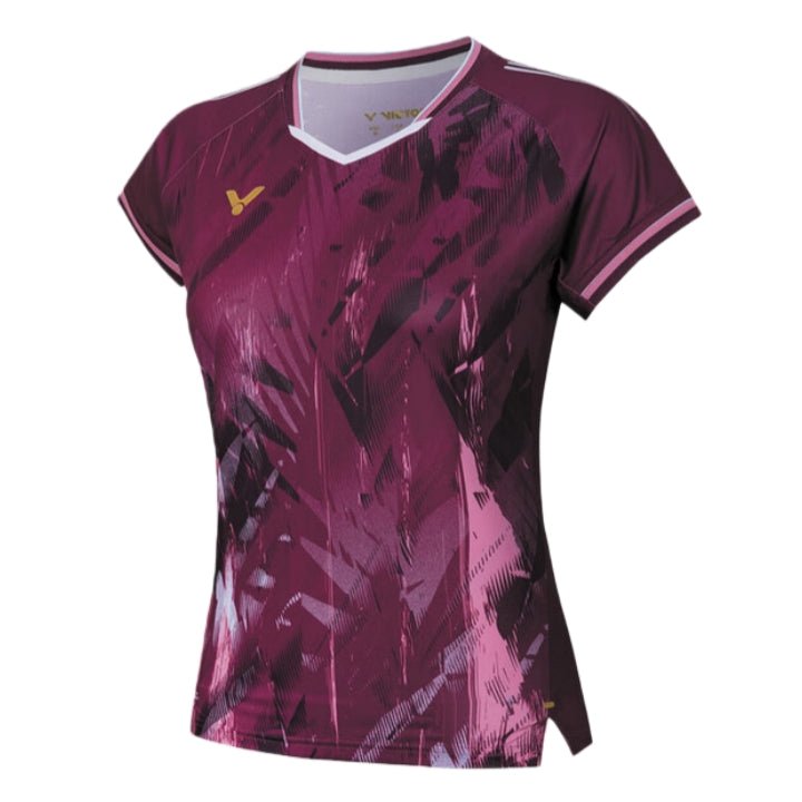 VICTOR Tournament Series Women's Knitted T-Shirt T - 56000 D - Maroon - Gem Sports