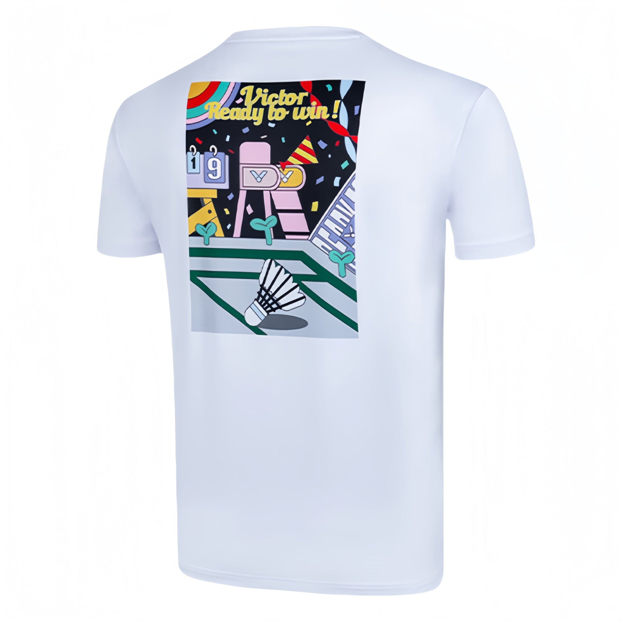 VICTOR TRAINING Series Unisex T-Shirt T - 50034 - A White - Gem Sports