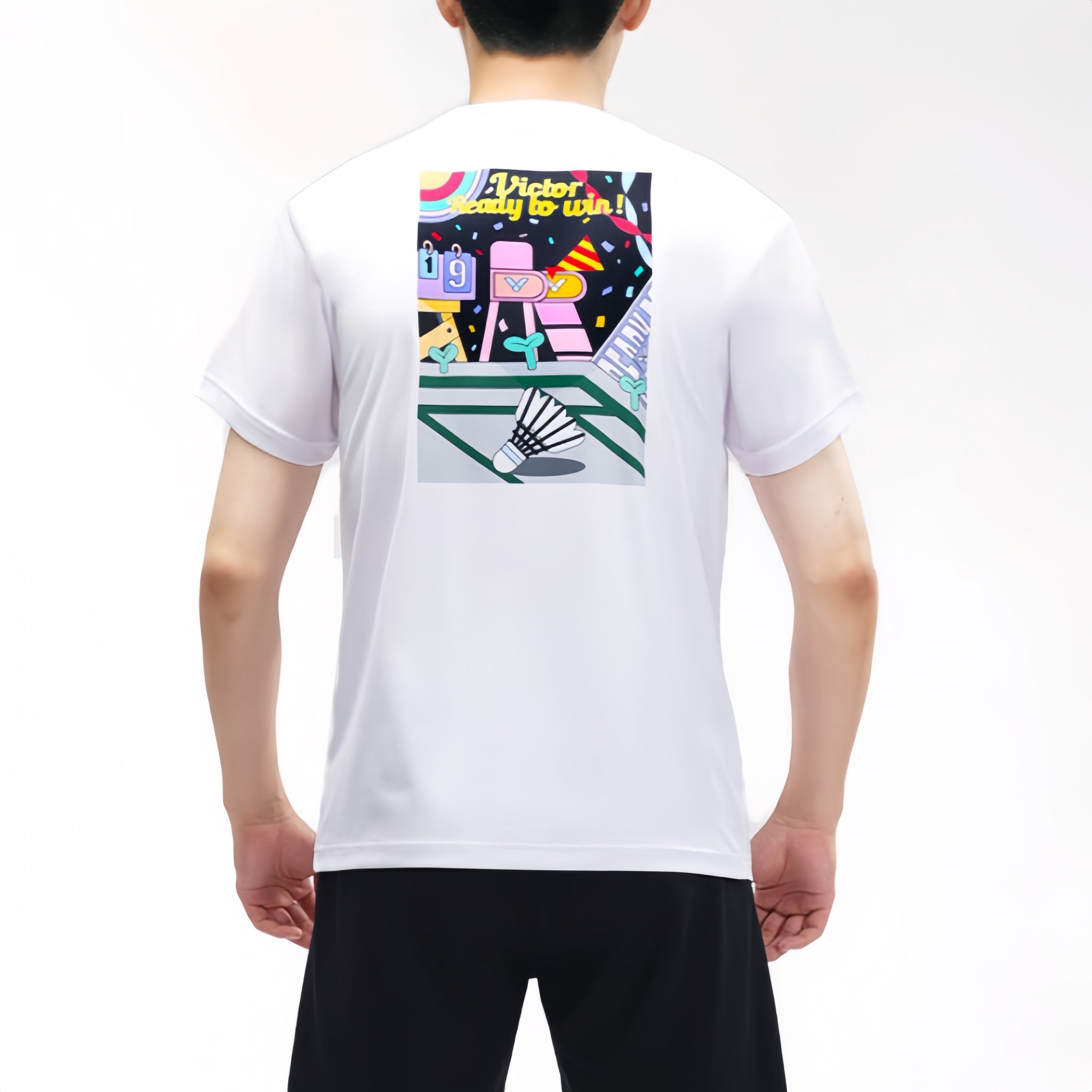 VICTOR TRAINING Series Unisex T-Shirt T - 50034 - A White - Gem Sports