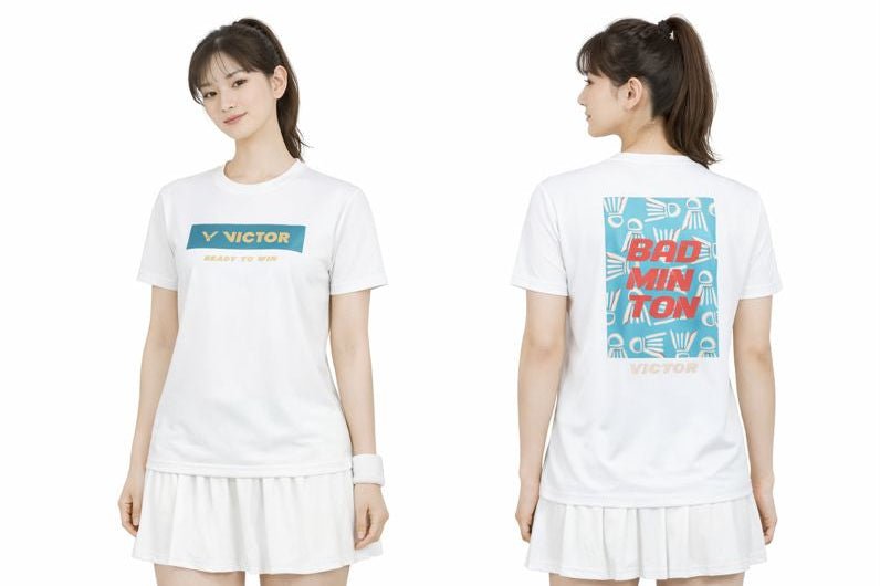 VICTOR Training Unisex T-Shirt T - 55012 A - White - Gem Sports