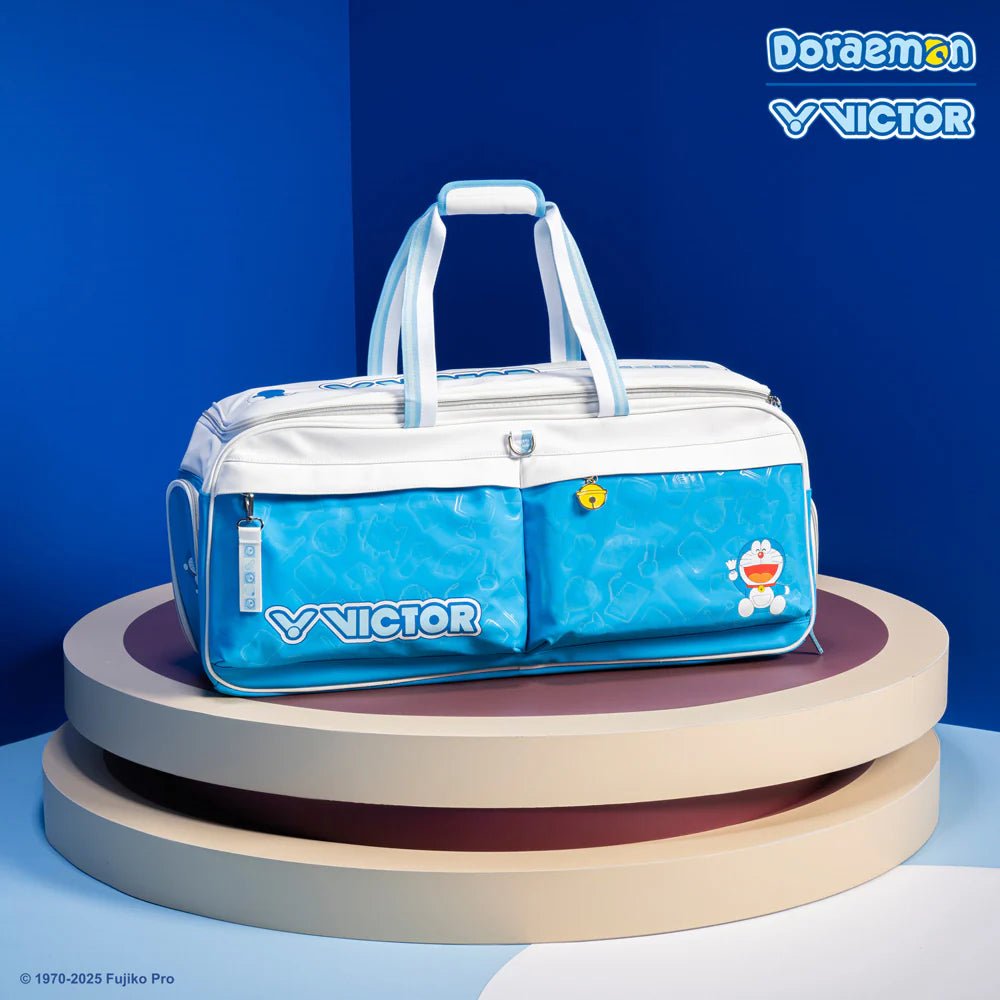 VICTOR x Doraemon Badminton/Tennis Racquet Bag (6pcs) BR5635DRM White/Hawaiian Blue - Gem Sports