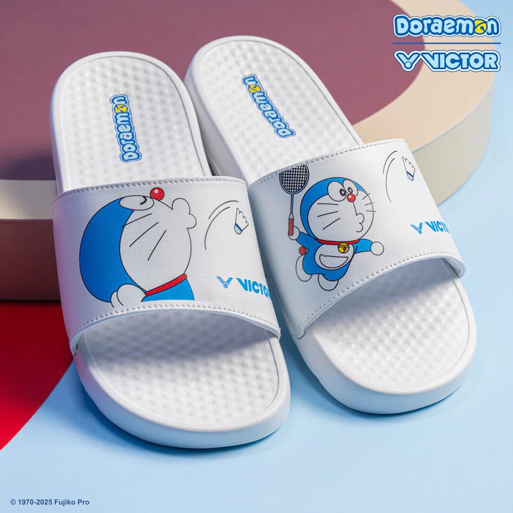 VICTOR x Doraemon Slippers UNISEX 008DRM - A White - Gem Sports