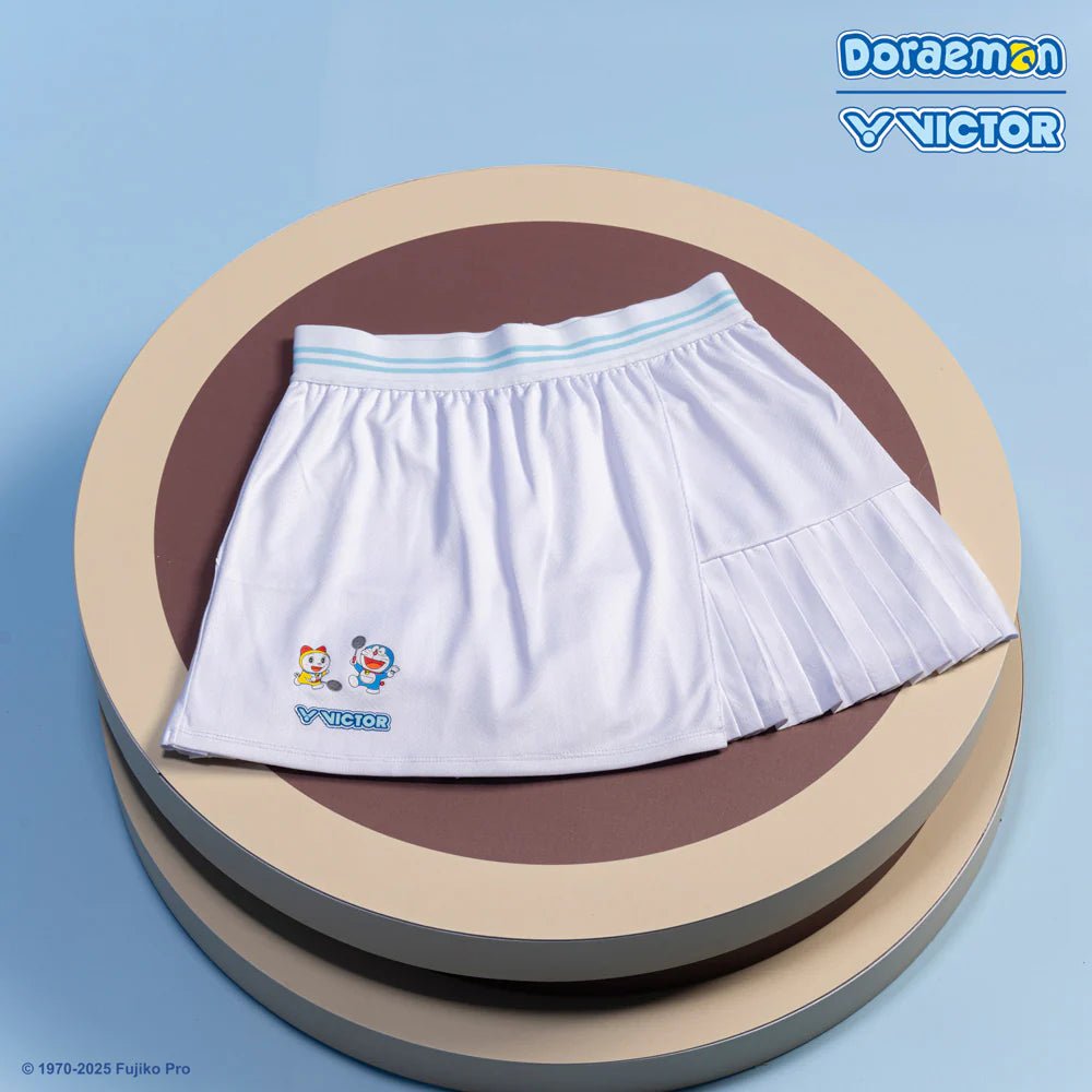 VICTOR x Doraemon Women's Sports Skirts (With Inner Shorts) K - 505DRM - A White - Gem Sports