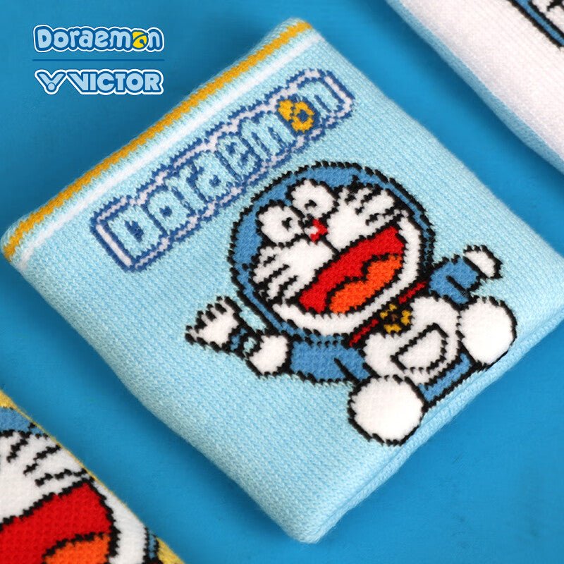 VICTOR x Doraemon Wrist Band SP506DRM Light Blue - Gem Sports