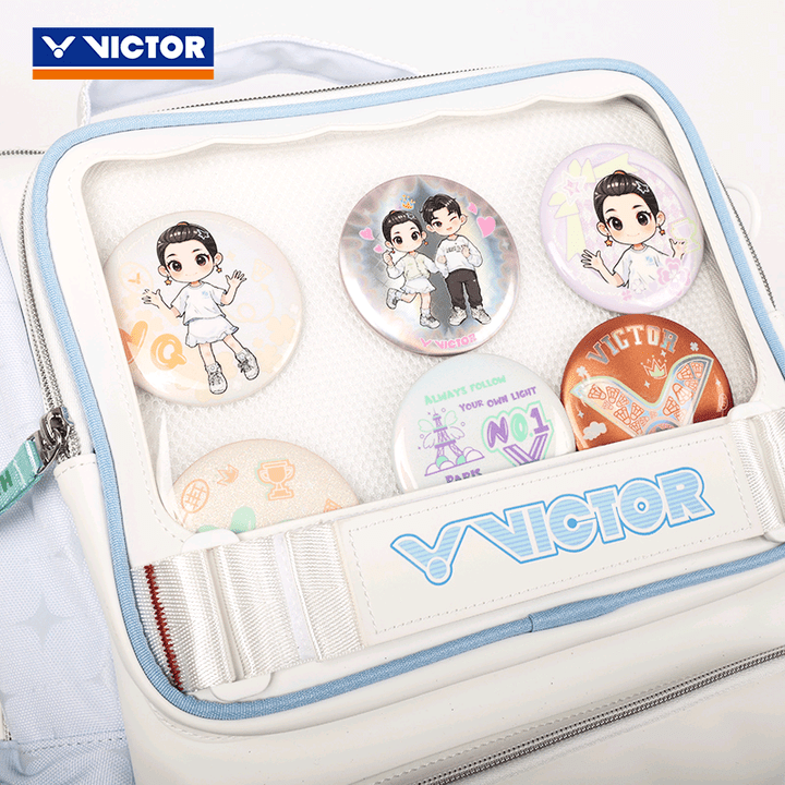 VICTOR x HYQ Backpack BR5058HYQ AM - White/Quiet Tide - Gem Sports