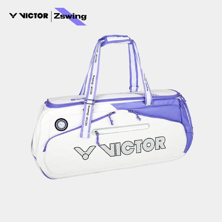 VICTOR x ZSW Rectangular Racquet Bag (6 pcs) BR5656ZSW - White/Purple - Gem Sports
