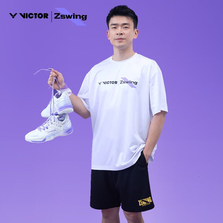 VICTOR x ZSW Unisex Knitted Shorts R - 504ZSW C - Black - Gem Sports