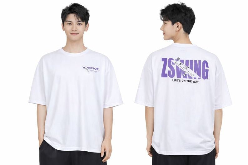 VICTOR x ZSW Unisex T-Shirt (Oversize Fit) T - 501ZSW A - White - Gem Sports