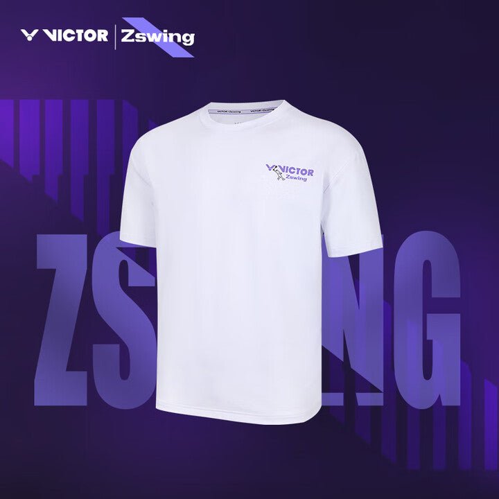 VICTOR x ZSW Unisex T-Shirt (Oversize Fit) T - 501ZSW A - White - Gem Sports